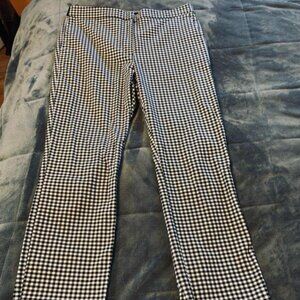 Zara Women's Black and White Gingham  Trousers
